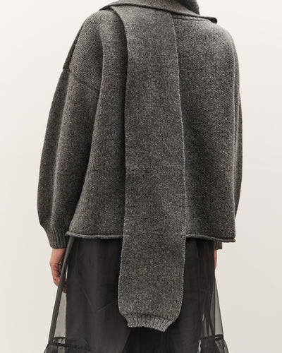 Cawley Wrap Neck Pullover Sweater, Slate