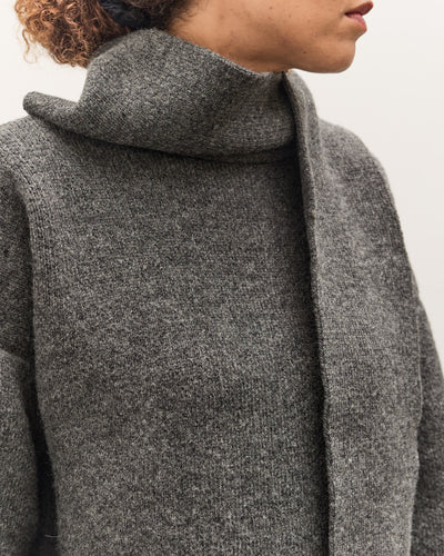 Cawley Wrap Neck Pullover Sweater, Slate