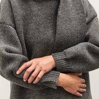 Cawley Wrap Neck Pullover Sweater, Slate