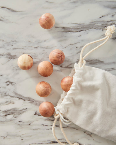 Cedar Balls in Cotton Bag