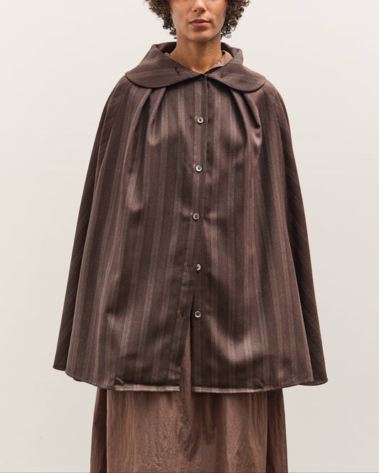 Colbo Cape, Navy / Brown Stripe