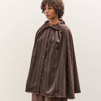 Colbo Cape, Navy / Brown Stripe
