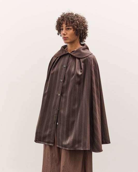 Colbo Cape, Navy / Brown Stripe