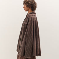 Colbo Cape, Navy / Brown Stripe