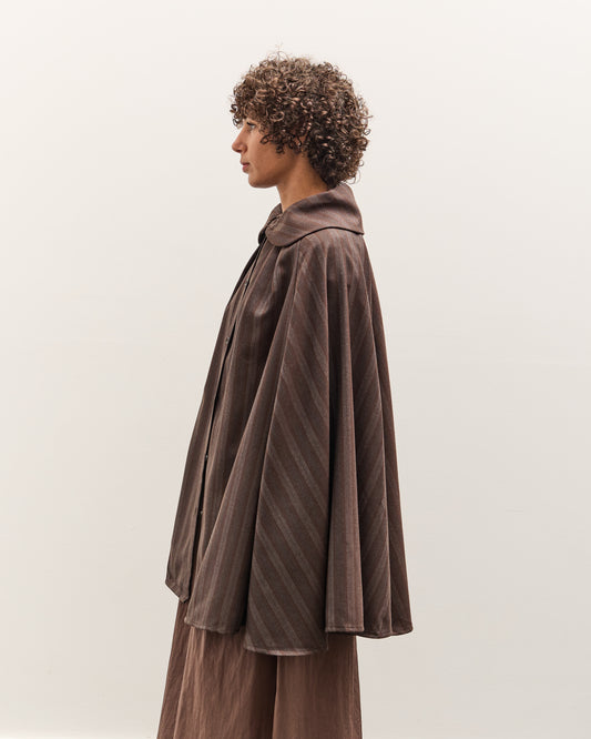 Colbo Cape, Navy / Brown Stripe
