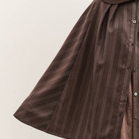 Colbo Cape, Navy / Brown Stripe