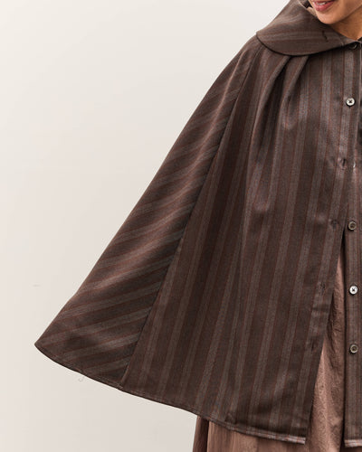 Colbo Cape, Navy / Brown Stripe