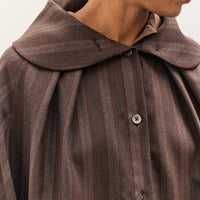 Colbo Cape, Navy / Brown Stripe