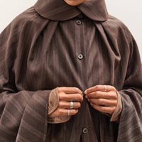 Colbo Cape, Navy / Brown Stripe
