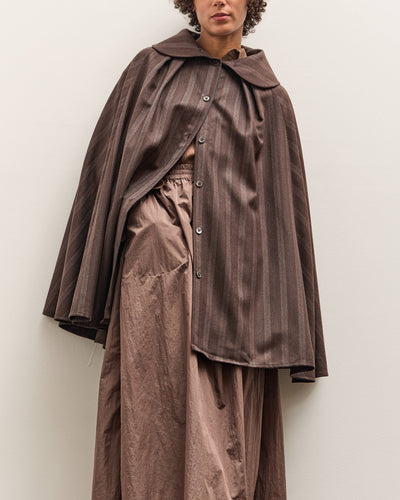 Colbo Cape, Navy / Brown Stripe
