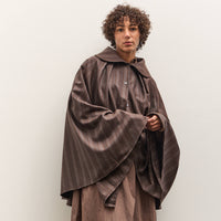 Colbo Cape, Navy / Brown Stripe