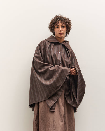 Colbo Cape, Navy / Brown Stripe