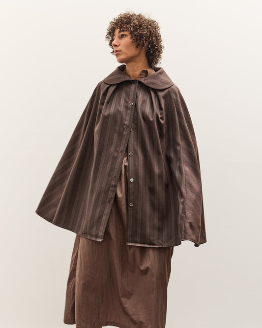 Colbo Cape, Navy / Brown Stripe