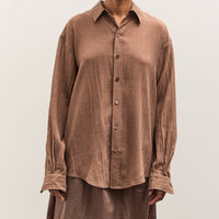 Colbo Office Shirt, Sheer Crinkled Clay