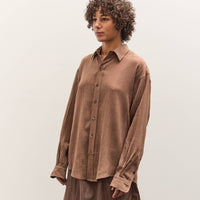 Colbo Office Shirt, Sheer Crinkled Clay