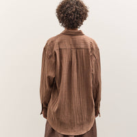 Colbo Office Shirt, Sheer Crinkled Clay