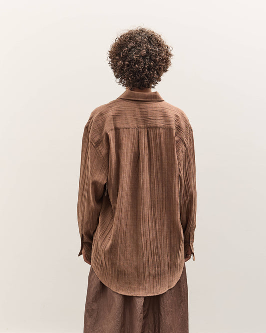 Colbo Office Shirt, Sheer Crinkled Clay