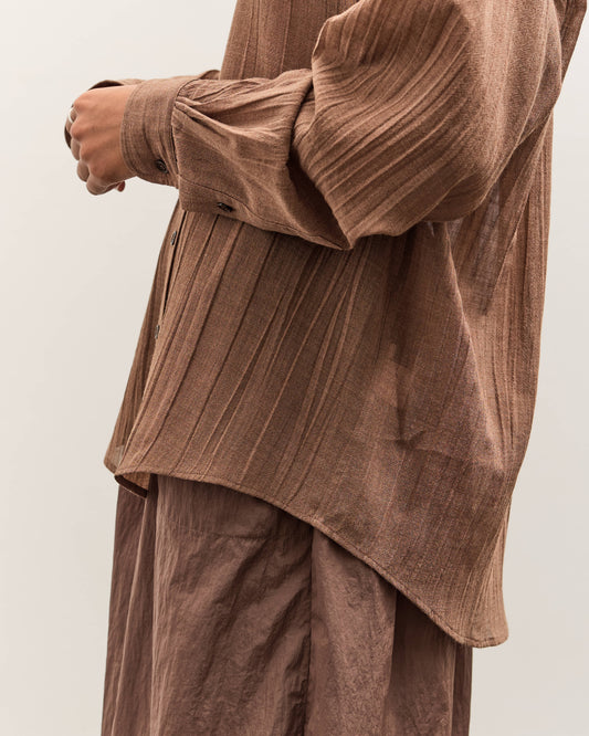 Colbo Office Shirt, Sheer Crinkled Clay