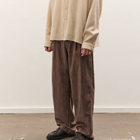 Colbo Single Pleat Pants Unisex, Washed Brown Houndstooth