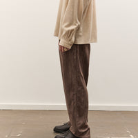 Colbo Single Pleat Pants Unisex, Washed Brown Houndstooth