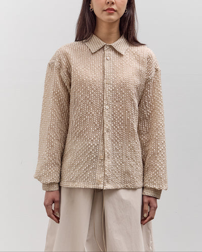 Colbo Cropped Shirt, Textured Gingham