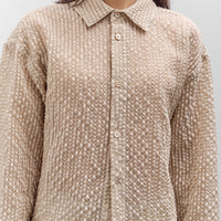Colbo Cropped Shirt, Textured Gingham