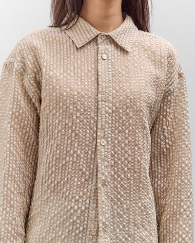 Colbo Cropped Shirt, Textured Gingham