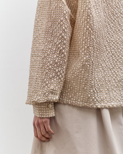 Colbo Cropped Shirt, Textured Gingham