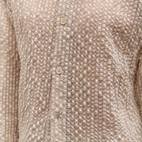 Colbo Cropped Shirt, Textured Gingham