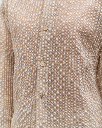 Colbo Cropped Shirt, Textured Gingham