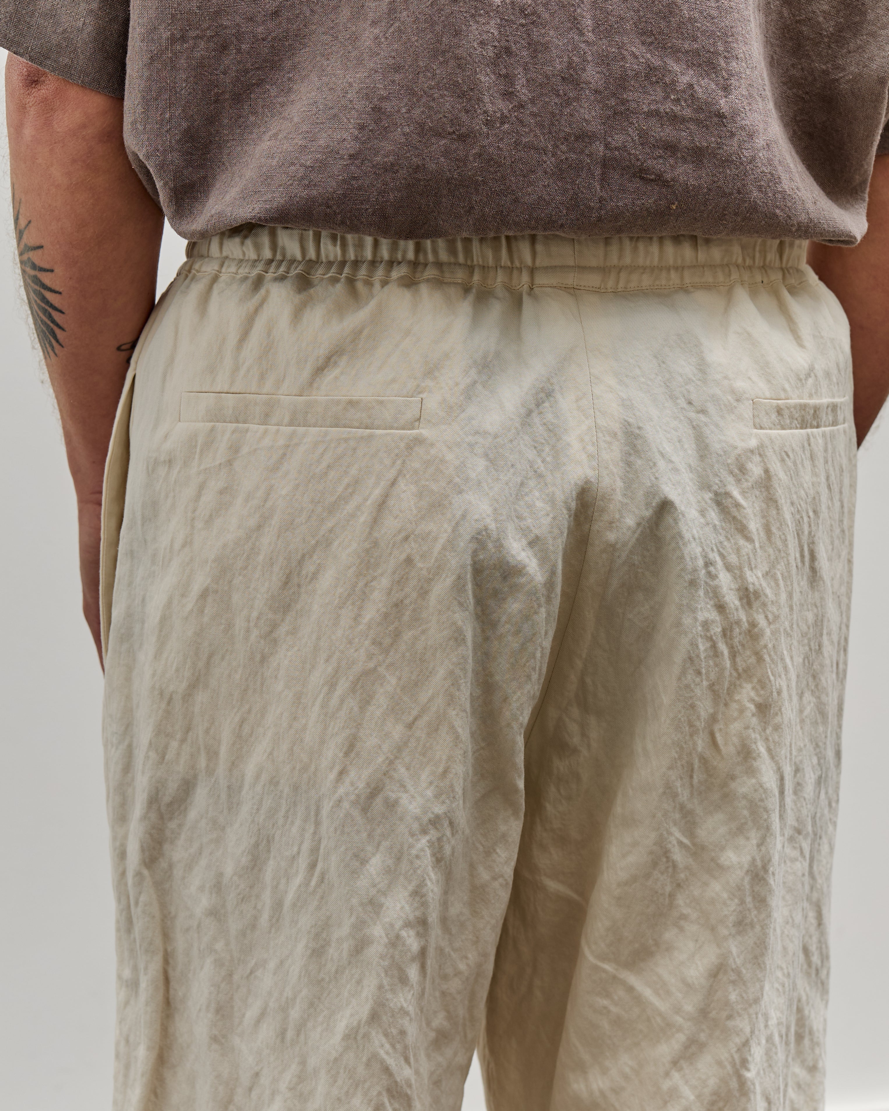 【COLOR iN ID】Embo String Trousers Yarn-dyed trousers with drawstring - Dark Blue | Benetton
