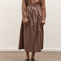 Colbo Elastic Skirt, Crinkly Brown Nylon