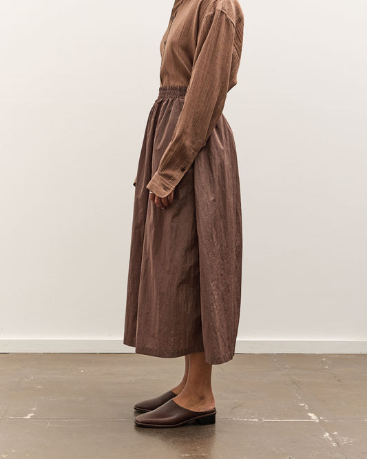 Colbo Elastic Skirt, Crinkly Brown Nylon