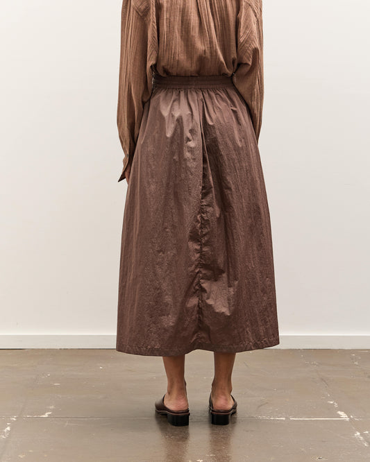 Colbo Elastic Skirt, Crinkly Brown Nylon