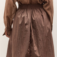 Colbo Elastic Skirt, Crinkly Brown Nylon