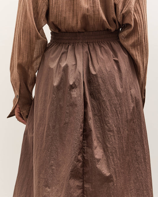 Colbo Elastic Skirt, Crinkly Brown Nylon