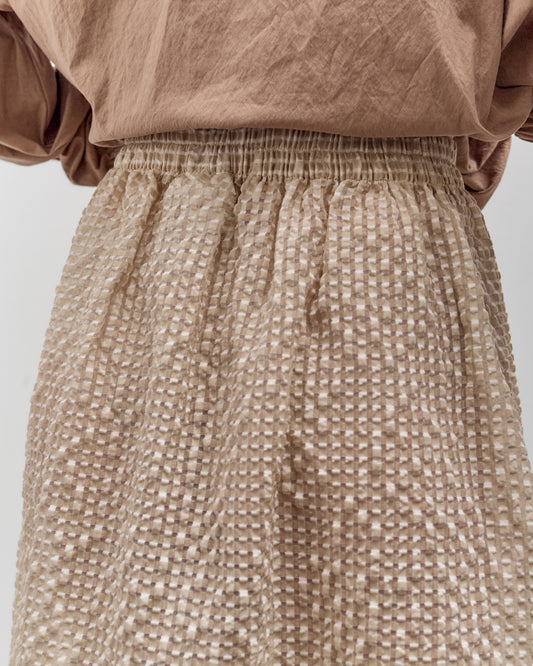 Colbo Elastic Skirt, Textured Gingham