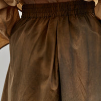 Colbo Elastic Waist Skirt, Wash Dark Brown