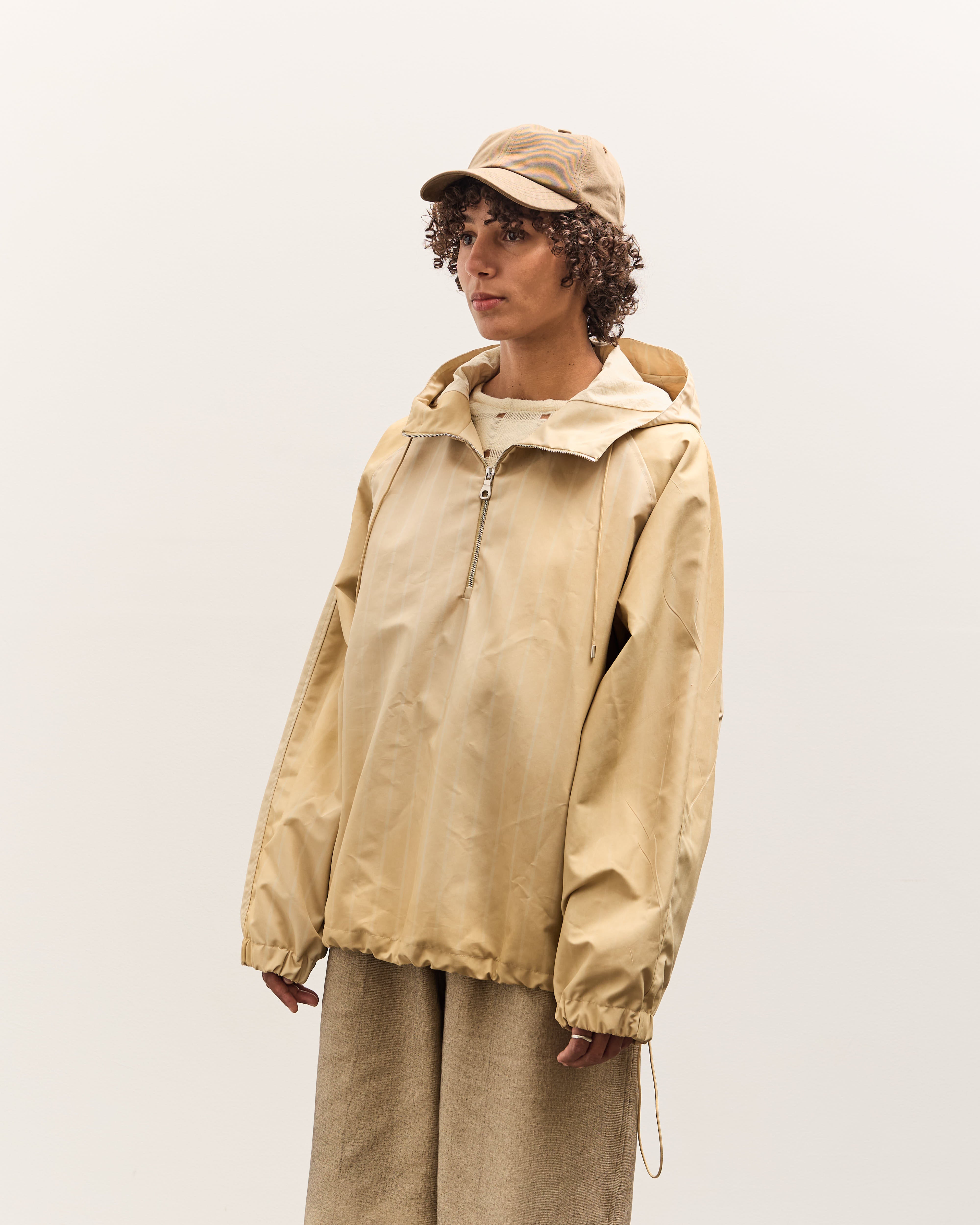 Colbo Hooded Raglan Parka, Washed Yellow Stripe – Glasswing