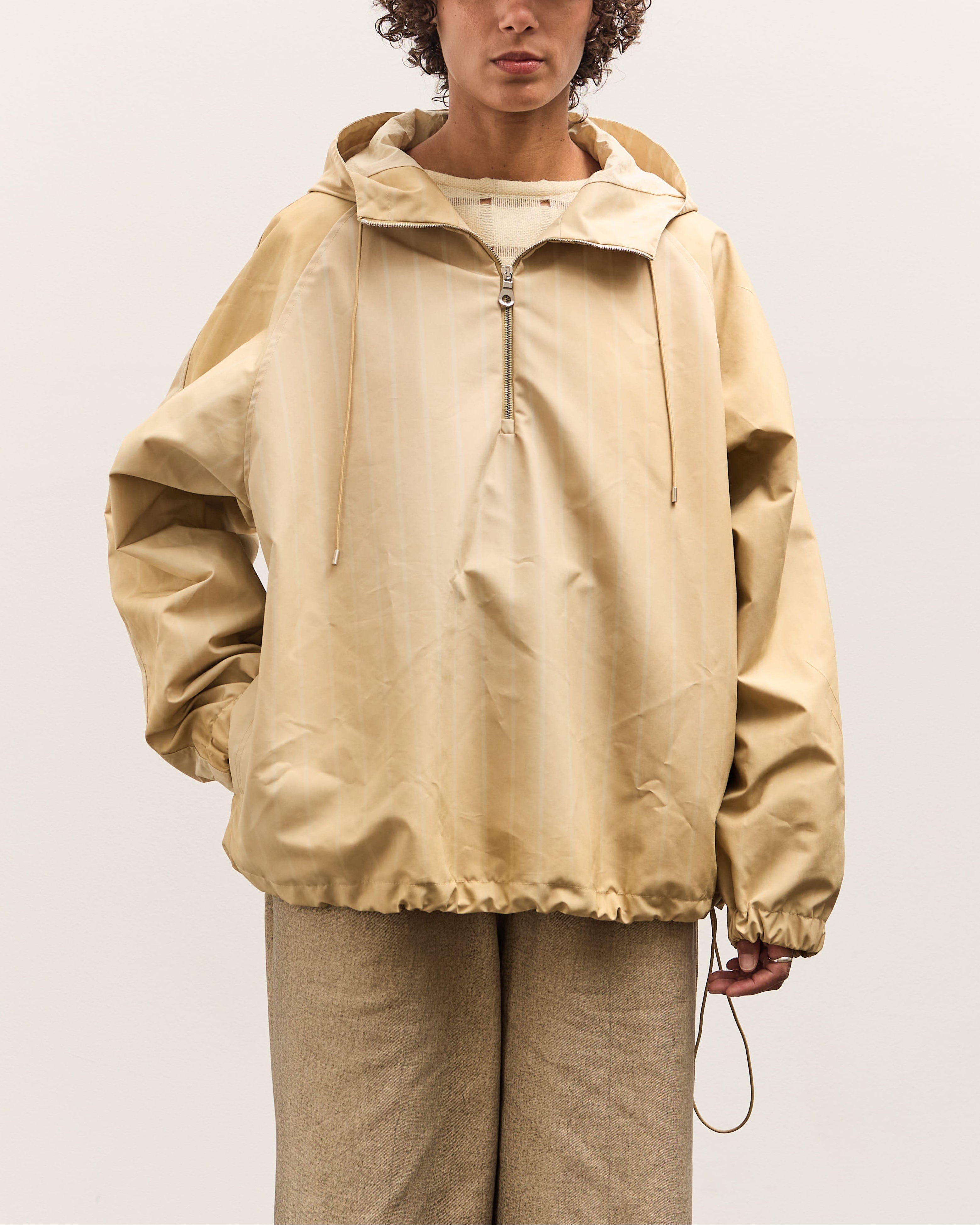Colbo Hooded Raglan Parka, Washed Yellow Stripe – Glasswing