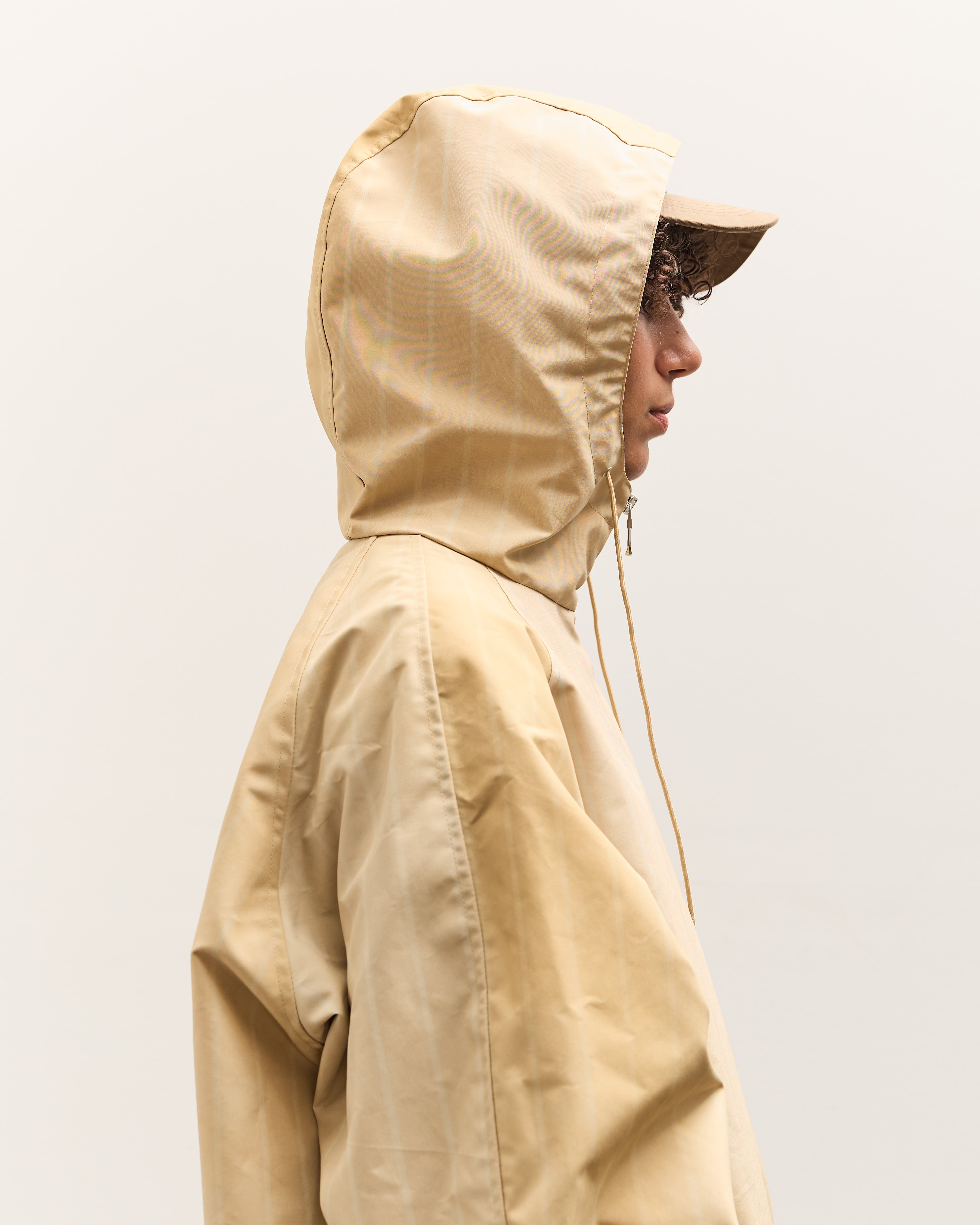 Colbo Hooded Raglan Parka, Washed Yellow Stripe – Glasswing