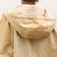 Colbo Hooded Raglan Parka, Washed Yellow Stripe