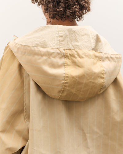 Colbo Hooded Raglan Parka, Washed Yellow Stripe