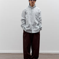 Colbo Hooded Shirt, Blue Pinstripe