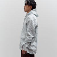 Colbo Hooded Shirt, Blue Pinstripe