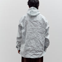 Colbo Hooded Shirt, Blue Pinstripe