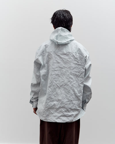 Colbo Hooded Shirt, Blue Pinstripe