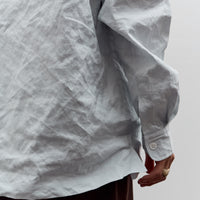 Colbo Hooded Shirt, Blue Pinstripe
