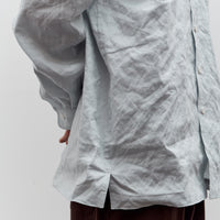 Colbo Hooded Shirt, Blue Pinstripe