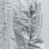 Colbo Hooded Shirt, Blue Pinstripe